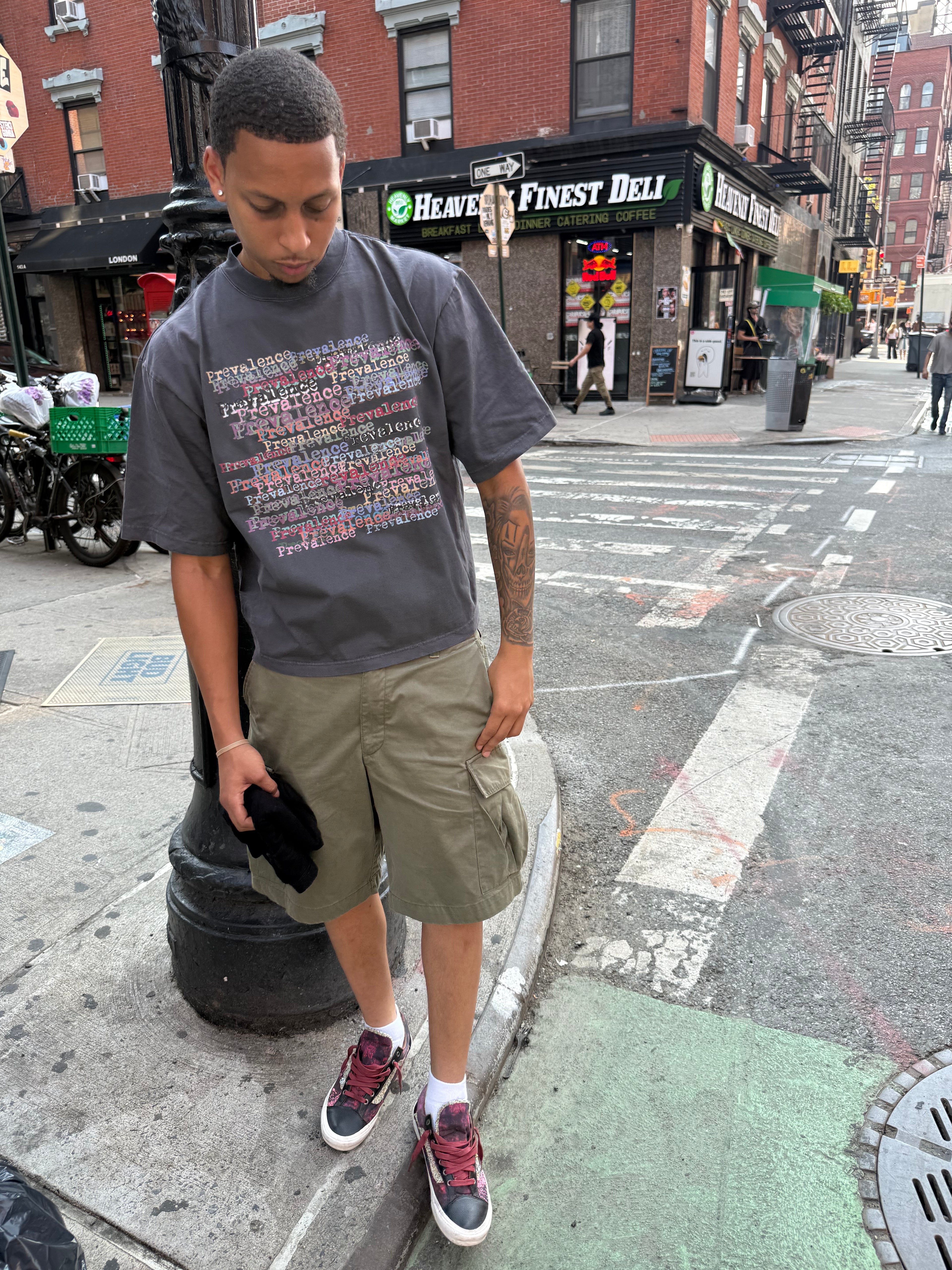 CHARCOAL "MATRIX" TEE