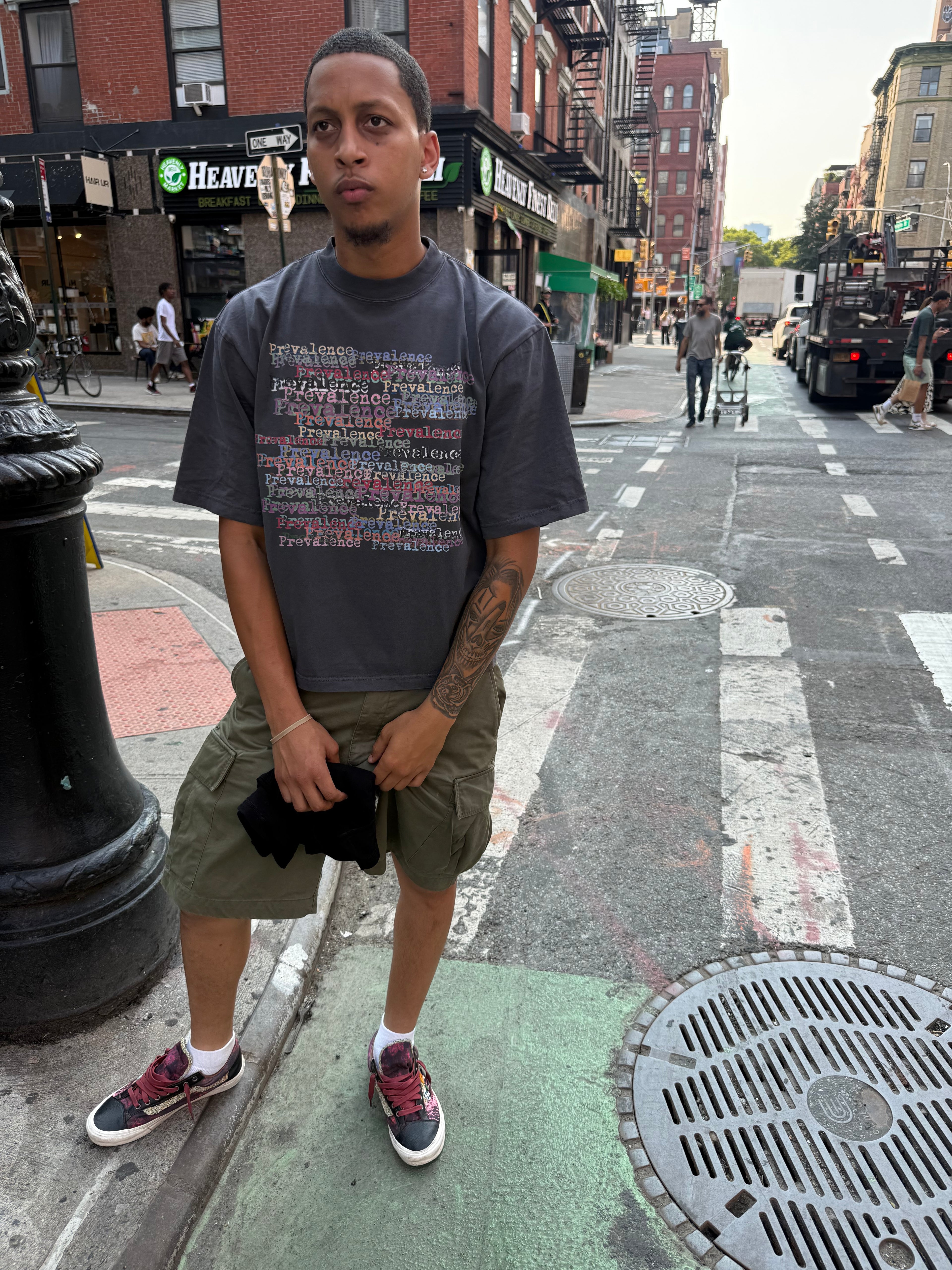 CHARCOAL "MATRIX" TEE