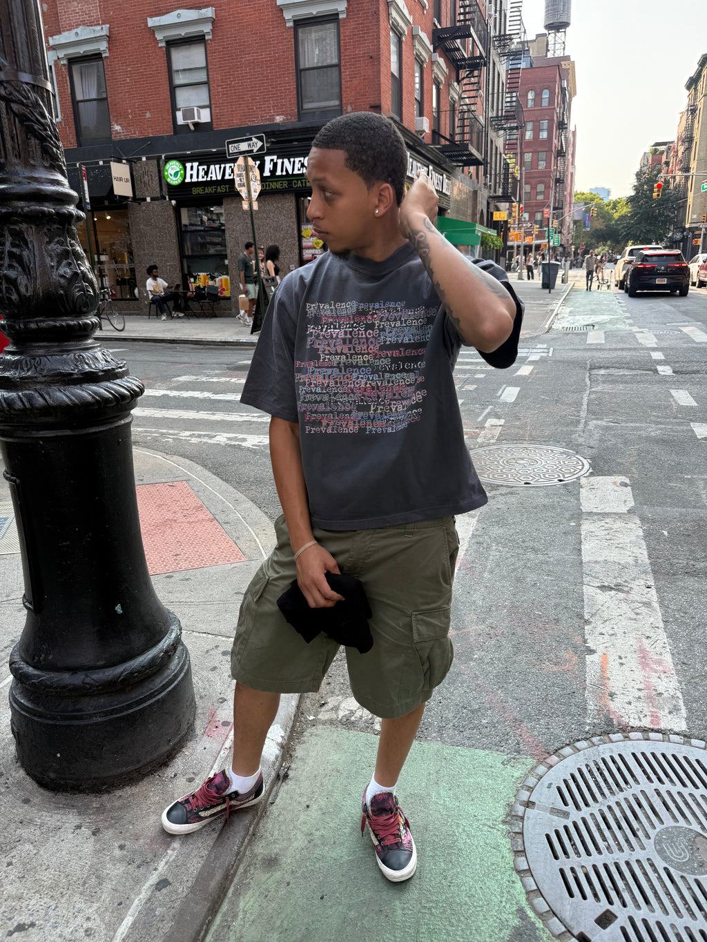 CHARCOAL "MATRIX" TEE