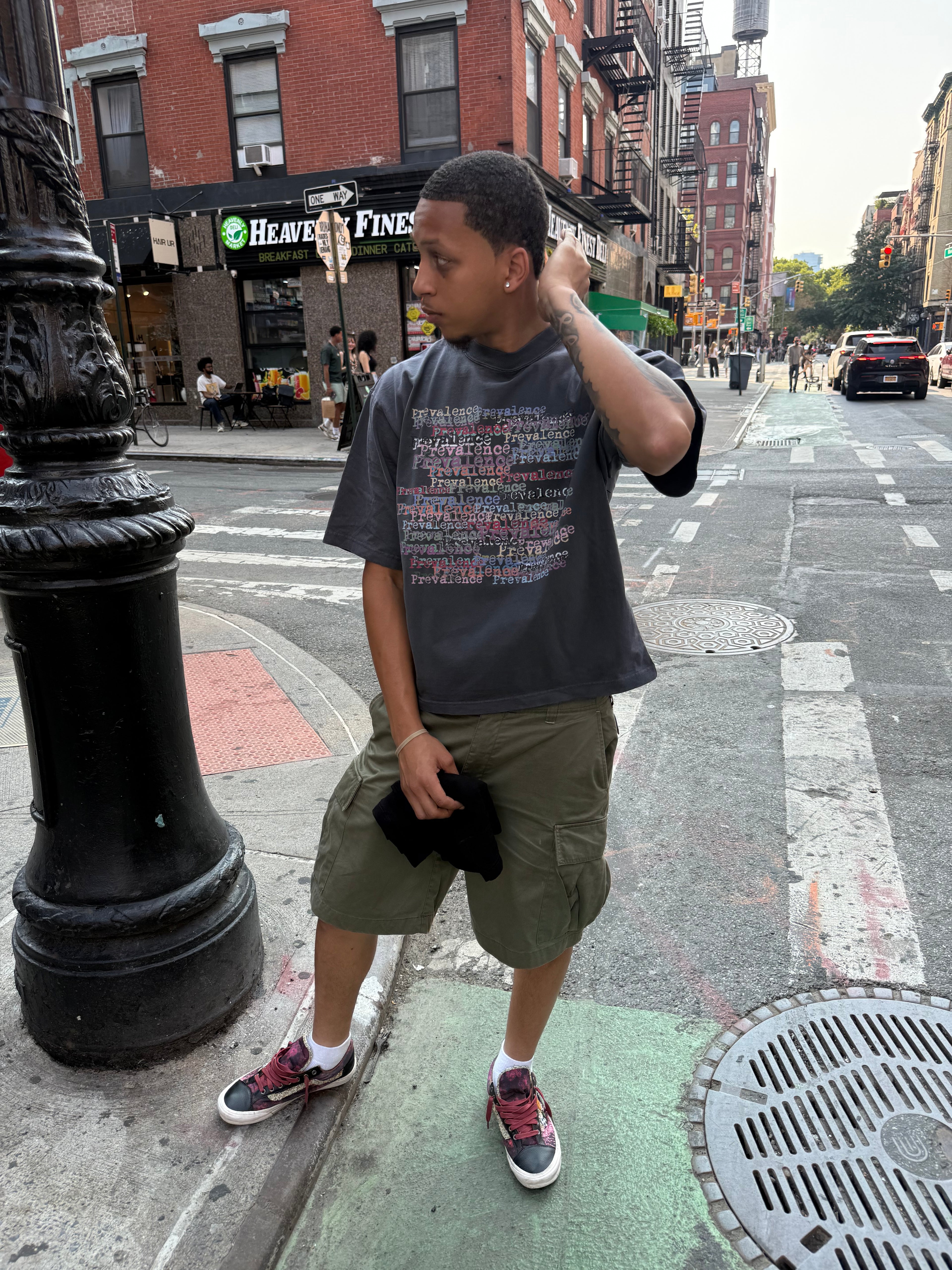 CHARCOAL "MATRIX" TEE