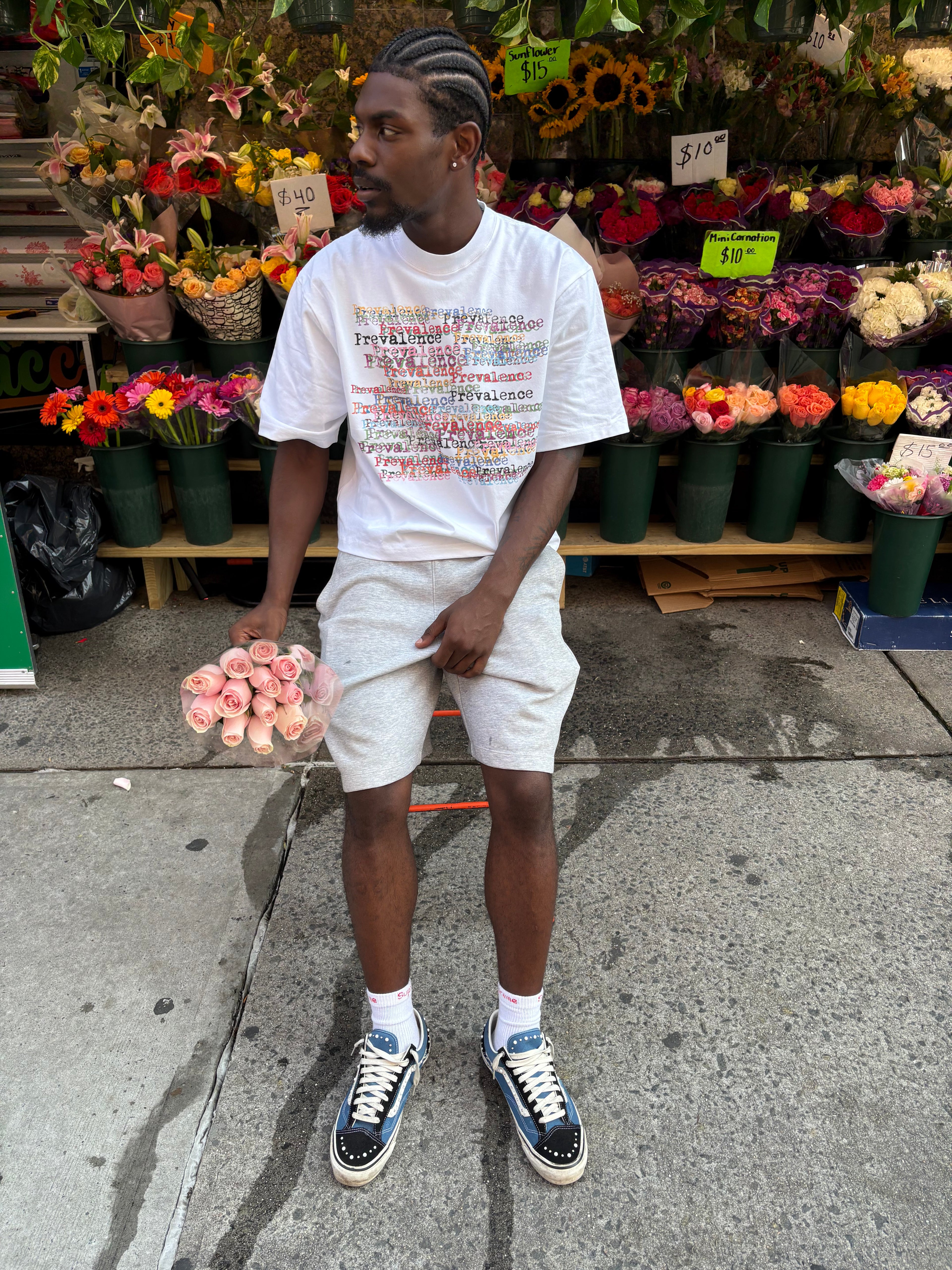 WHITE "MATRIX" TEE