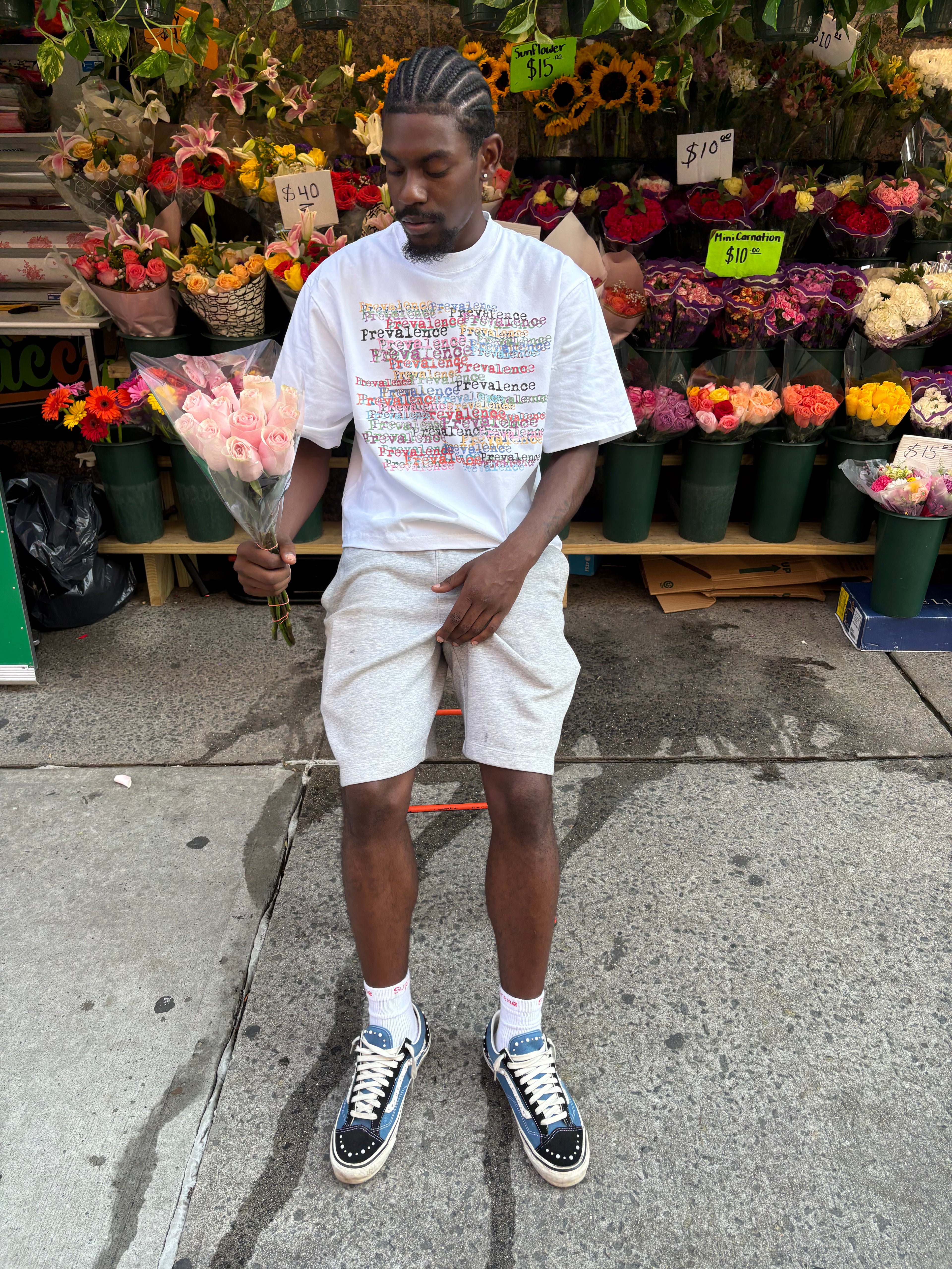 WHITE "MATRIX" TEE