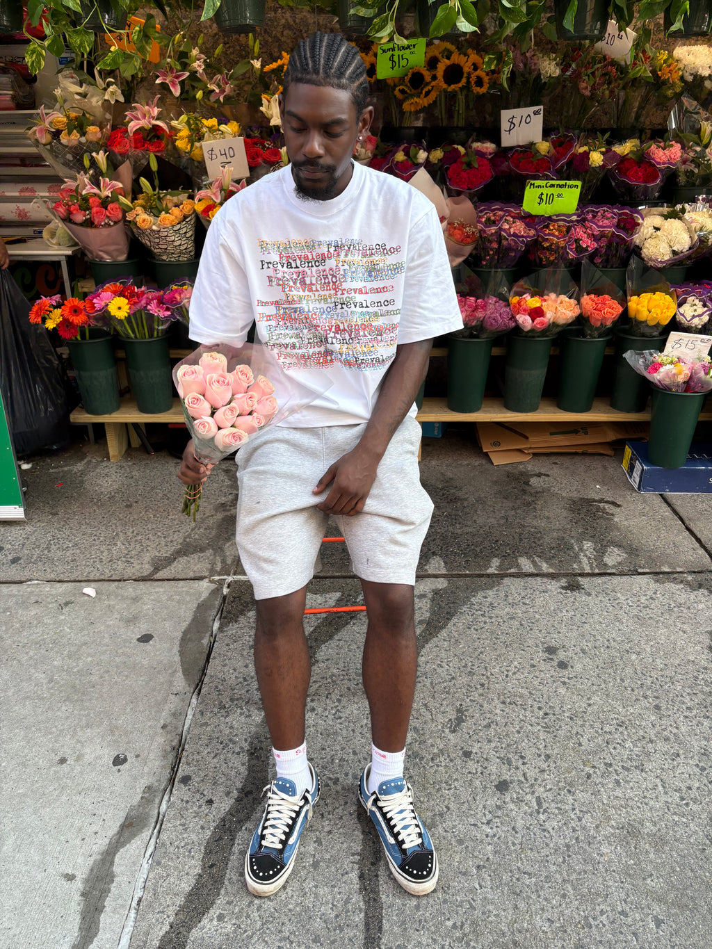 WHITE "MATRIX" TEE